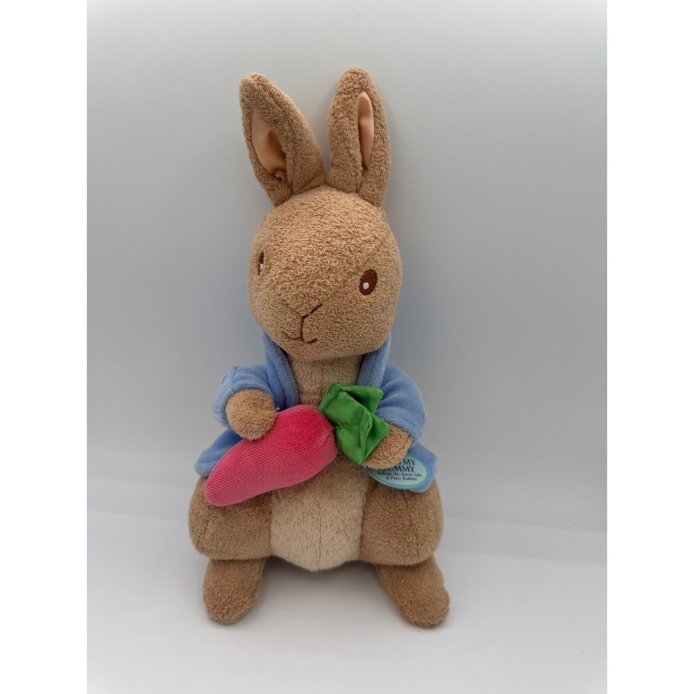 Kids II Peter Rabbit Talking Plush Beatrix Potter 2001 Blue Jacket Stuffed Toy